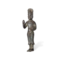 91 A Rare Kushan Bronze of Skanda Karttieya