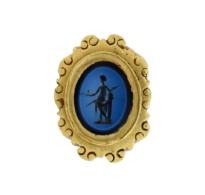 136 • Gold Ring with Agate Bezel
